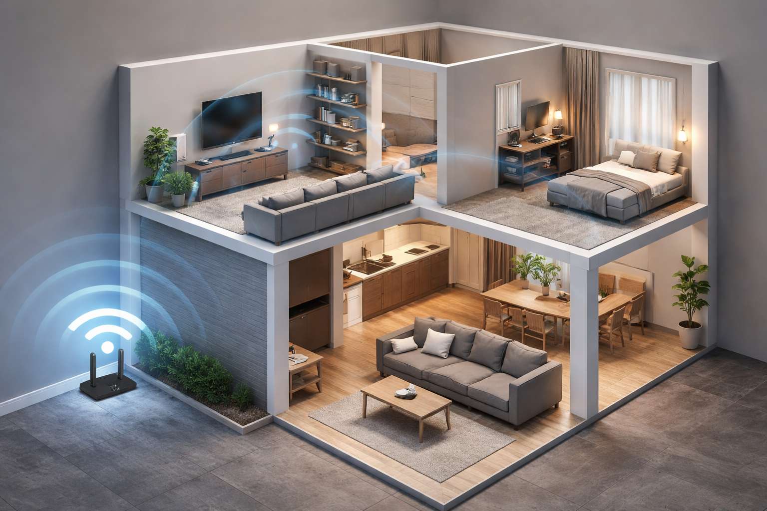 Router placement impact on wifi