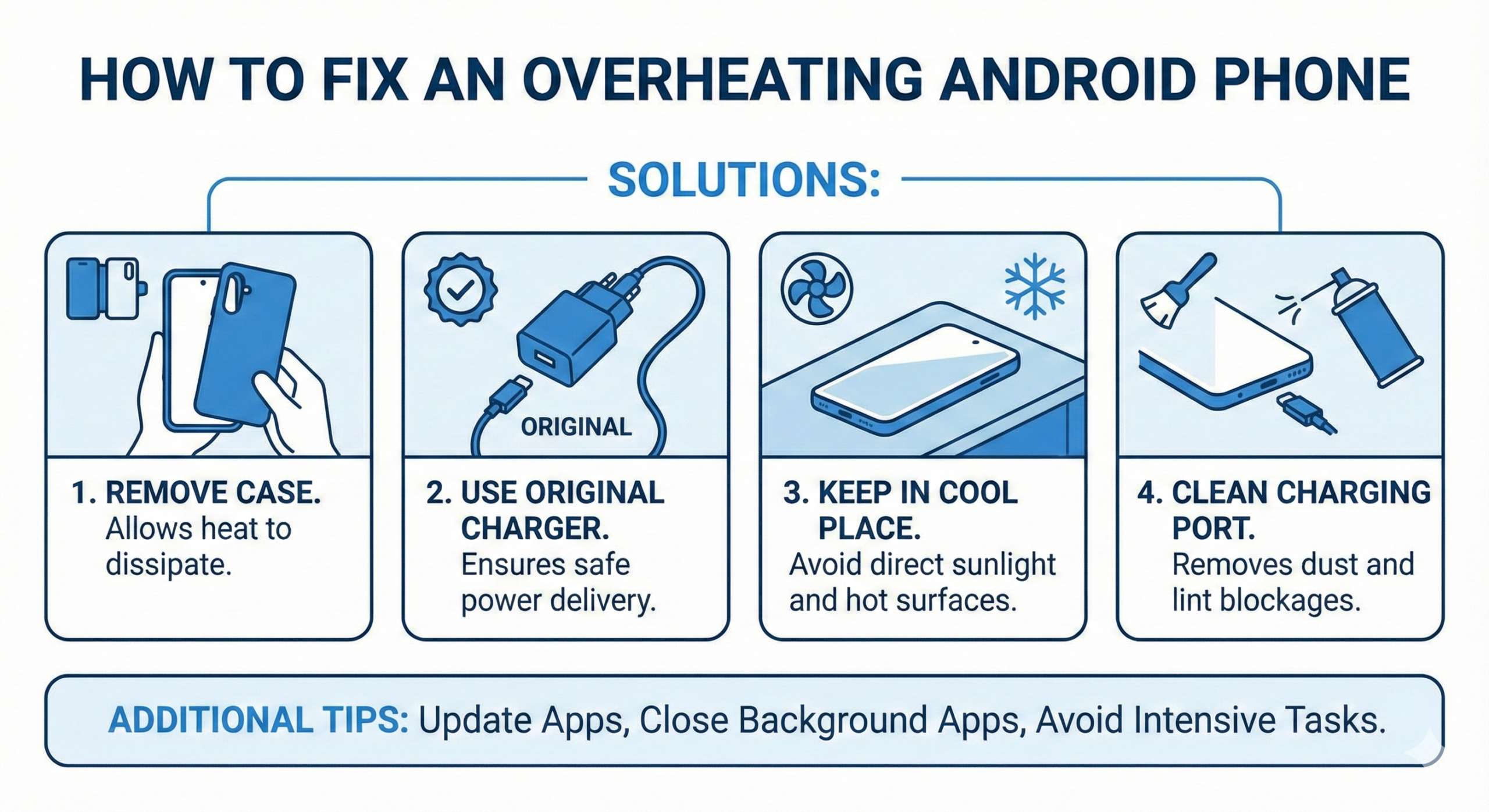 Solutions for fixing Android phone overheating